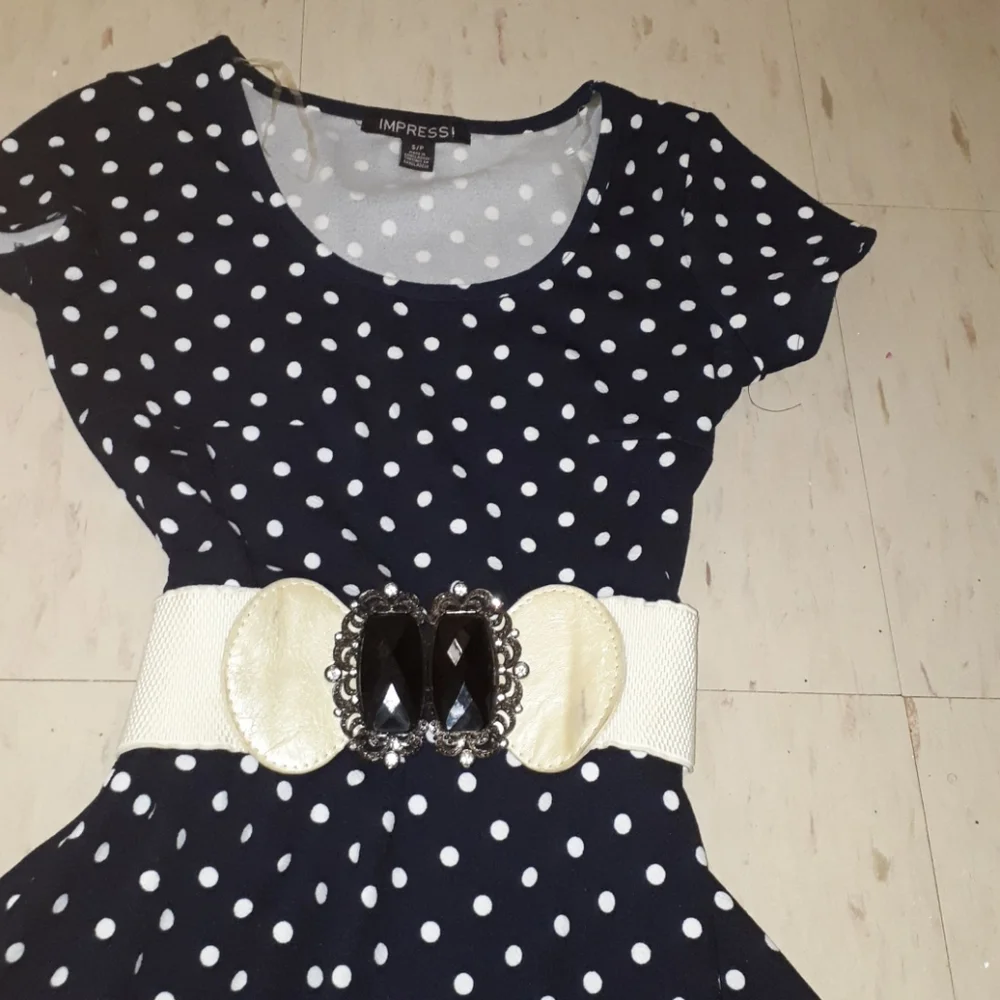 Retro Polkadot Vintage Style Dress - Picture 3 of 4